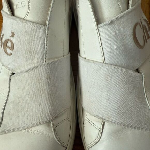 Chloe Lauren Logo Slip On Strap Sneakers Size 39 US 8 - Picture 7 of 10